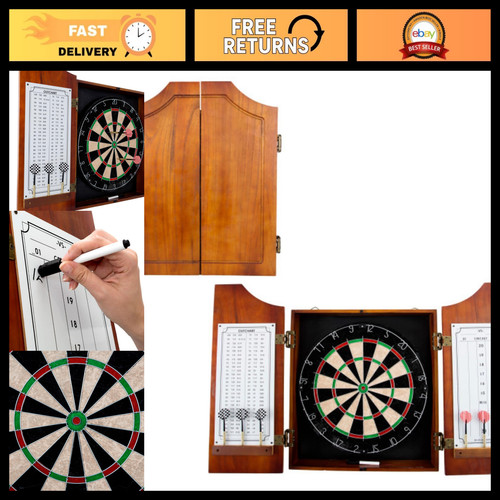 Dart board cabinet - set, with