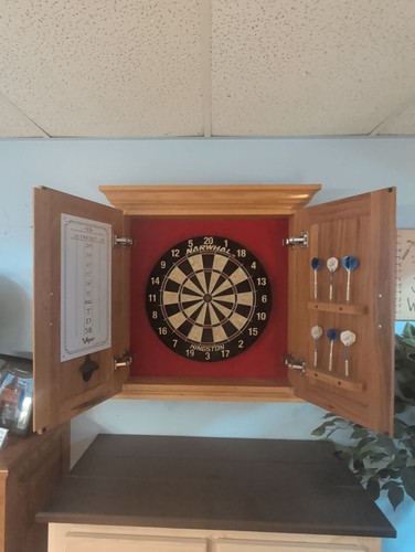 Custom solid oak dartboard - oak,