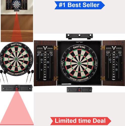 Dartboard cabinet walnut - dartboard,