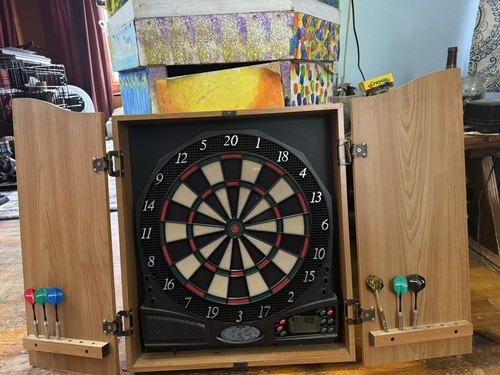 Electronic dart board cabinet - electronic,